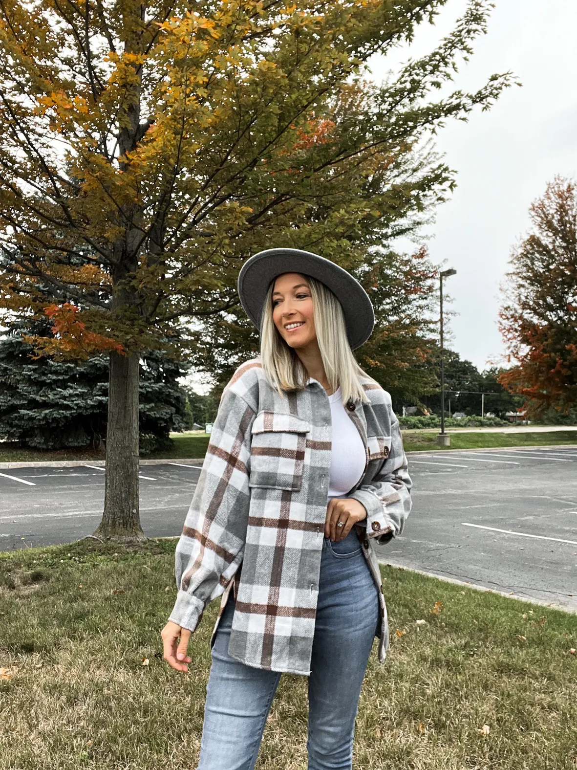 Plaid Flannel Shirt Jacket with Jeans Plaid Flannel Shirt Jacket with Jeans — Fleece Jacket Outfits