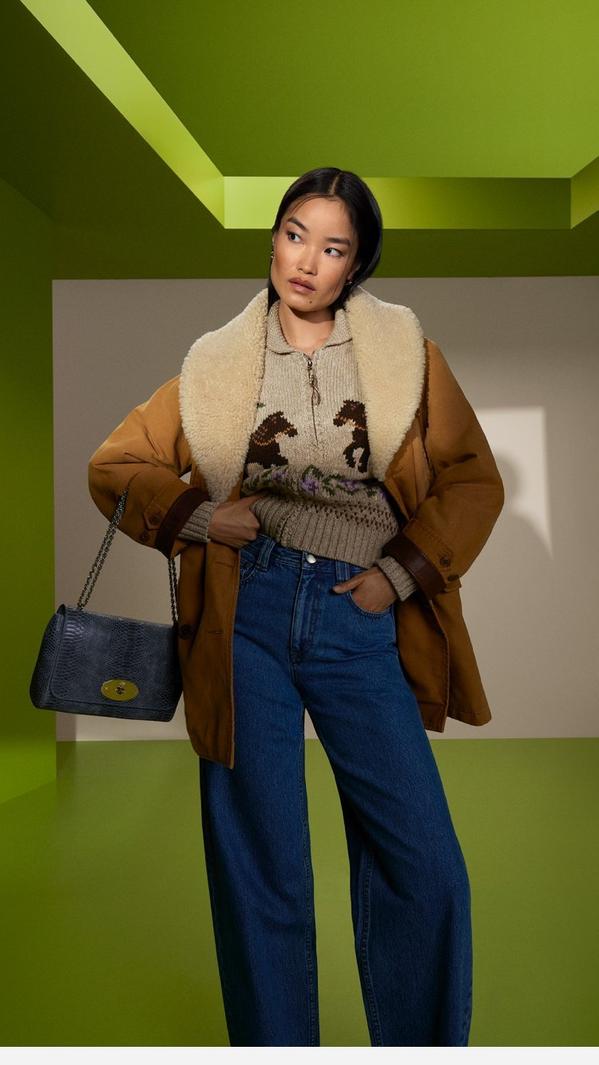 Brown Suede Jacket with Cream Shearling Collar for Rugged Style — Winter Jackets for Women