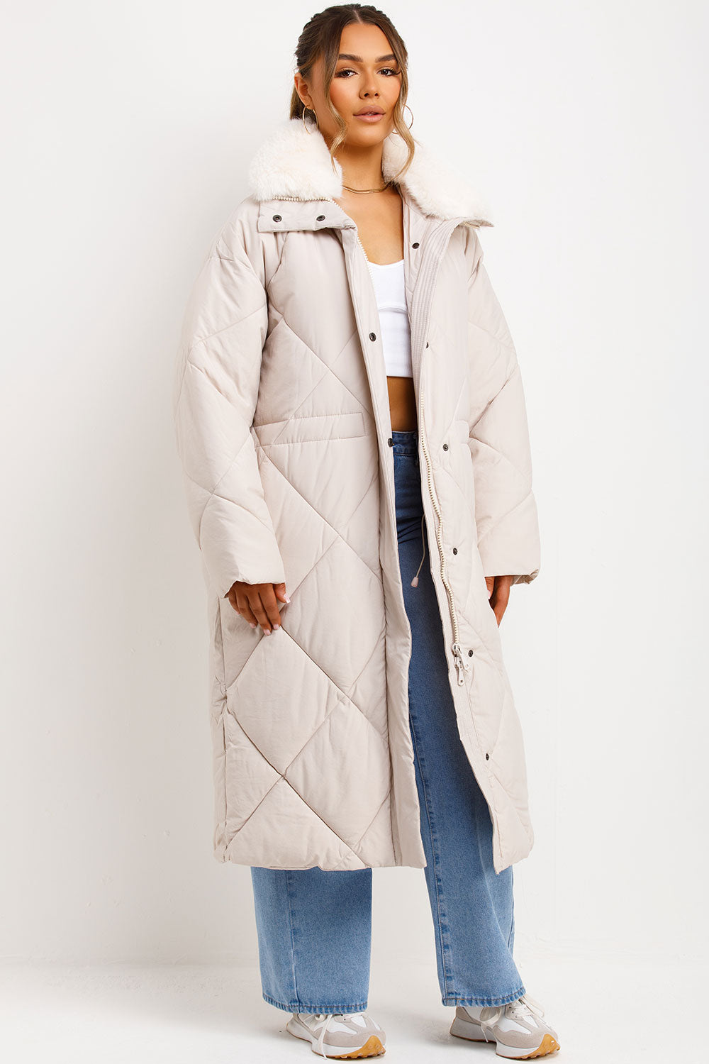 Sneakers Outfit Idea — Winter Coats for Women