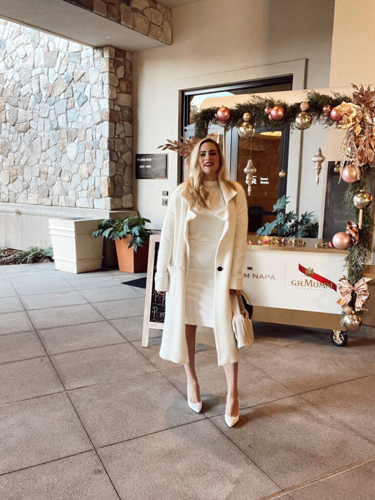 Holiday Gathering Outfit Idea — Winter White Outfits