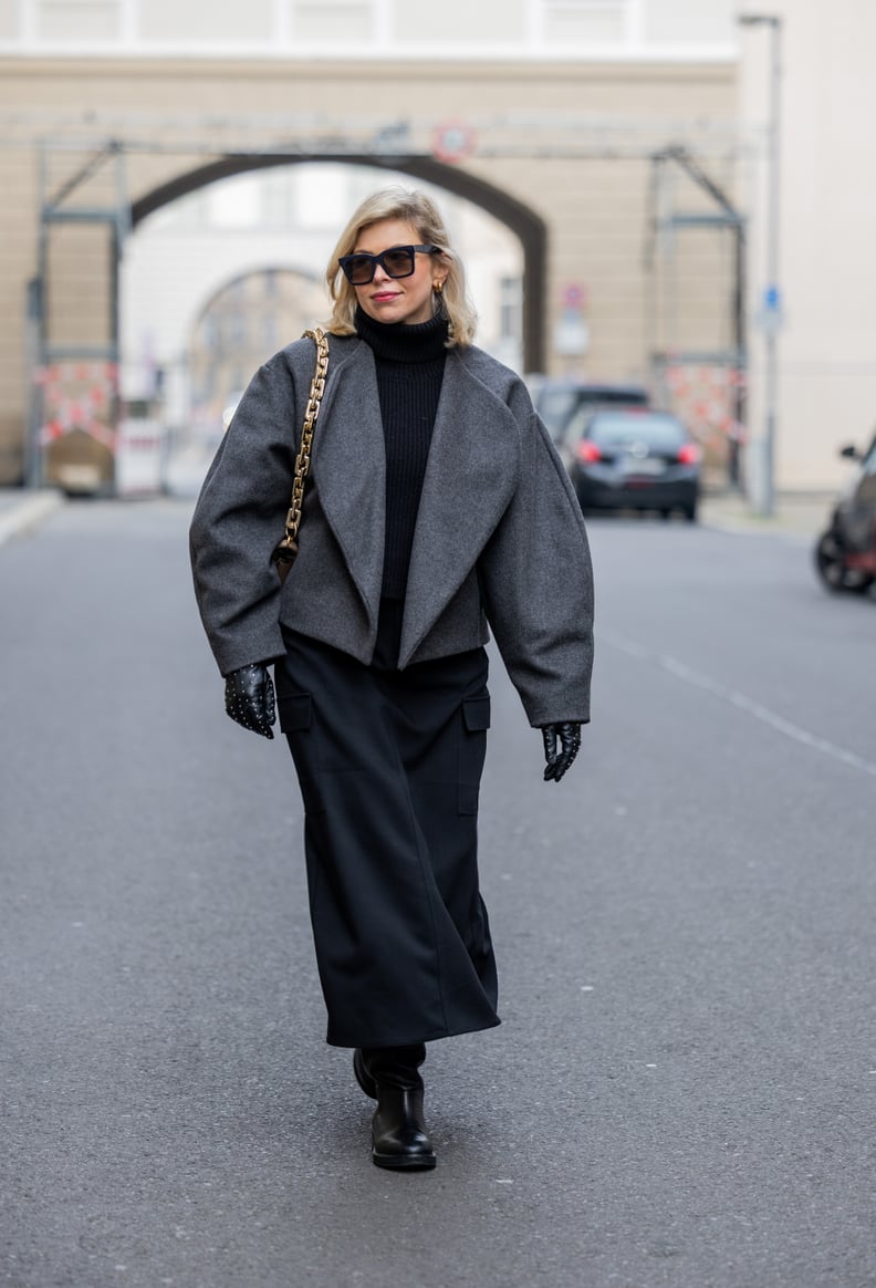 Black Boots Outfit Idea — Winter Work Outfits