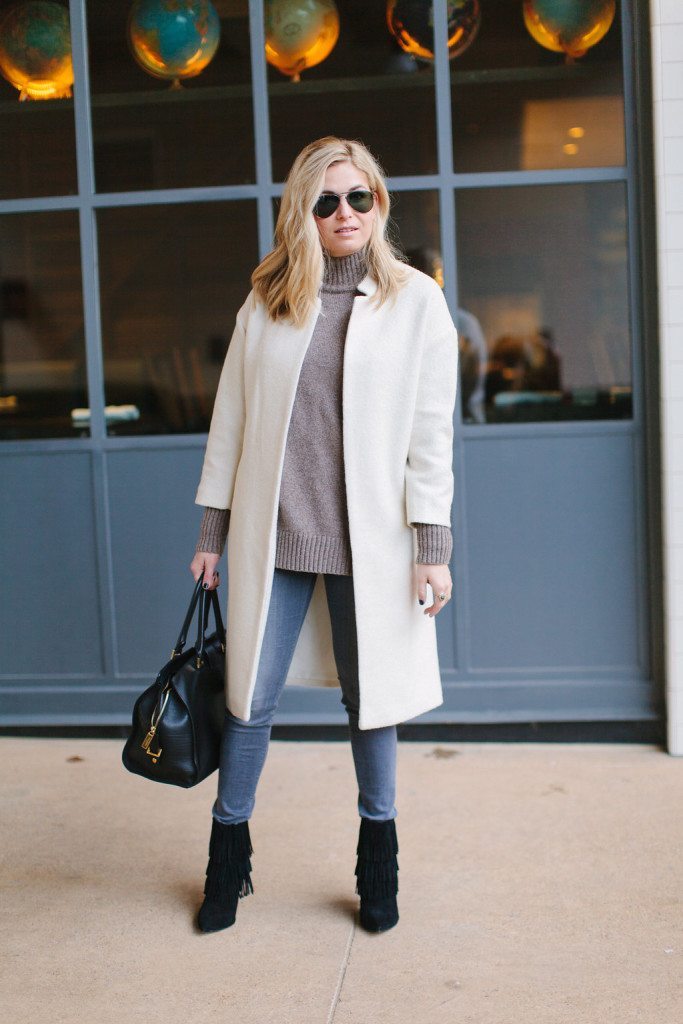 Workwear Casual Outfit Idea — Winter White Outfits