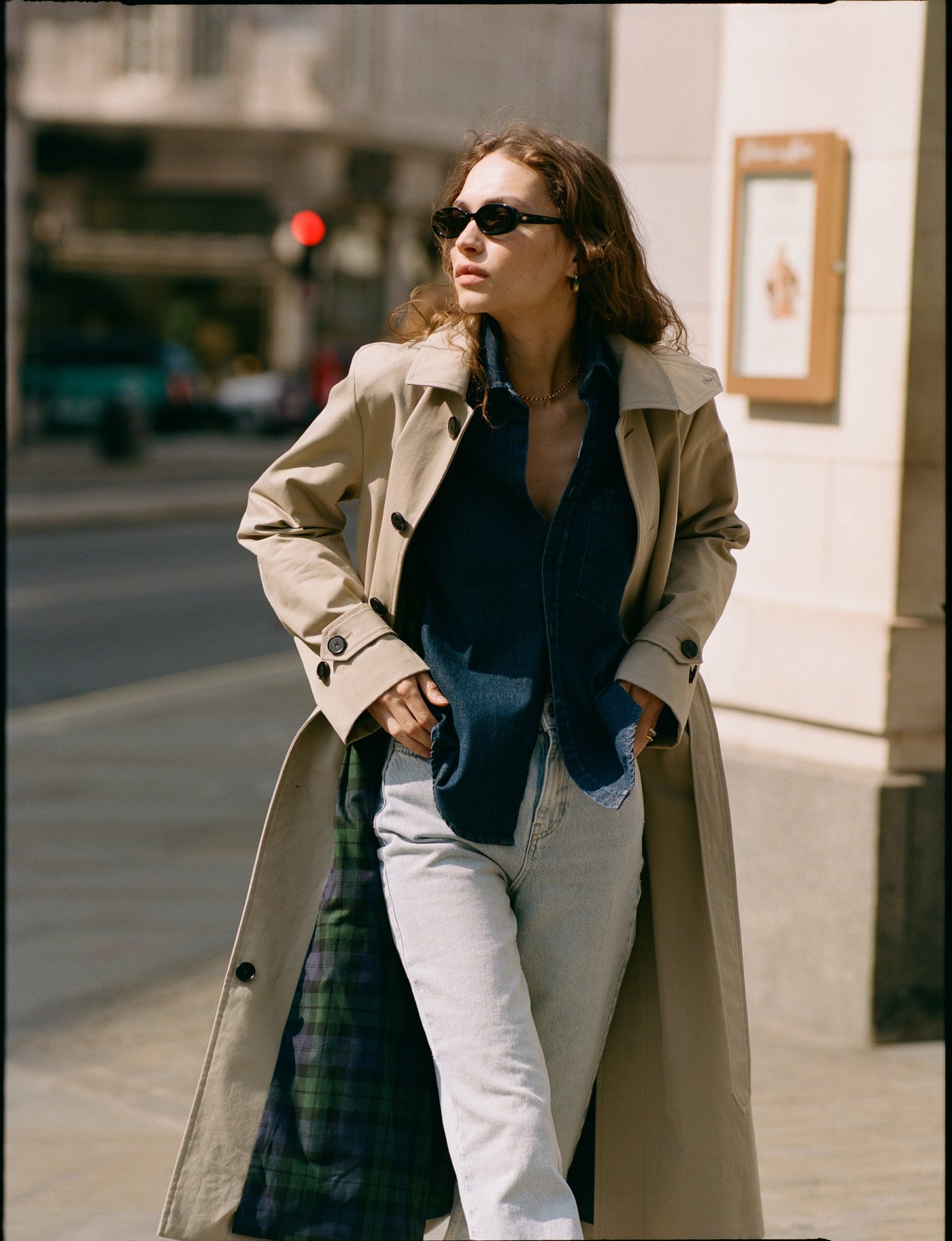 Smart Casual Cool: Beige Trench with Denim Shirt — Car Coat Outfits