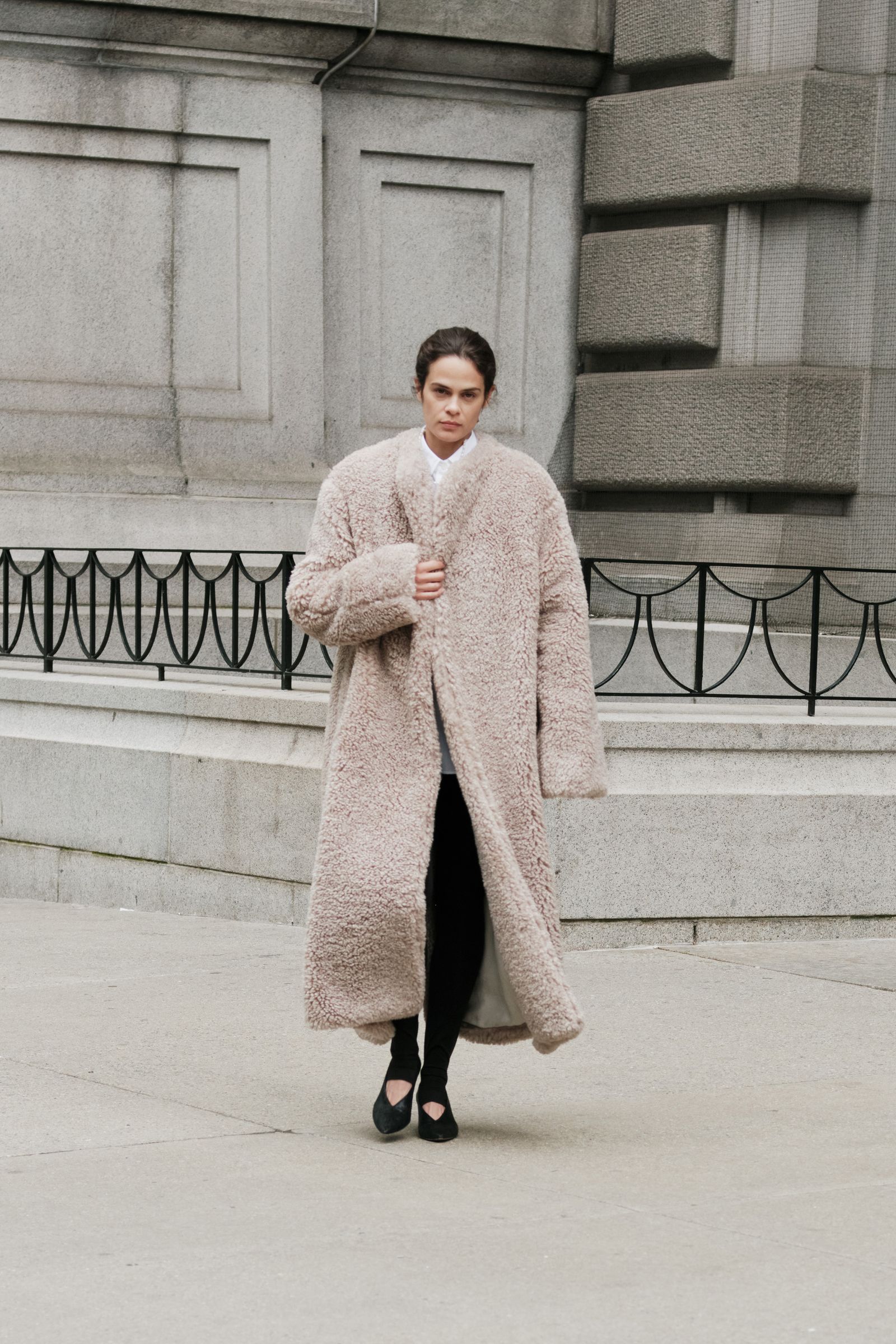 Black Ballet Flats Outfit Idea — Classy Winter Outfits