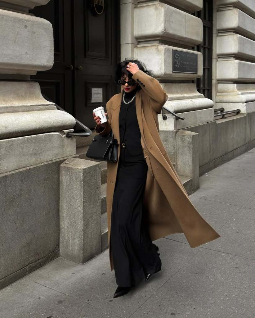 Pointed-Toe Heels Outfit Idea — Winter Work Outfits