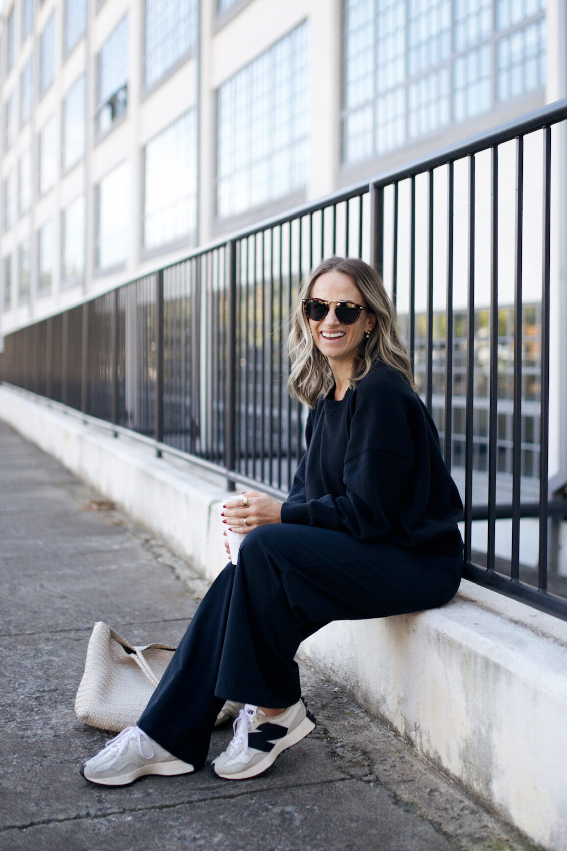 Oversized Crewneck with Wide-Leg Sweatpants — Winter Athleisure Outfits