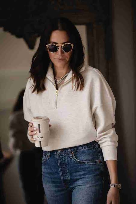 Half-Zip Sweater Outfits: Perfect for Layering and Comfy