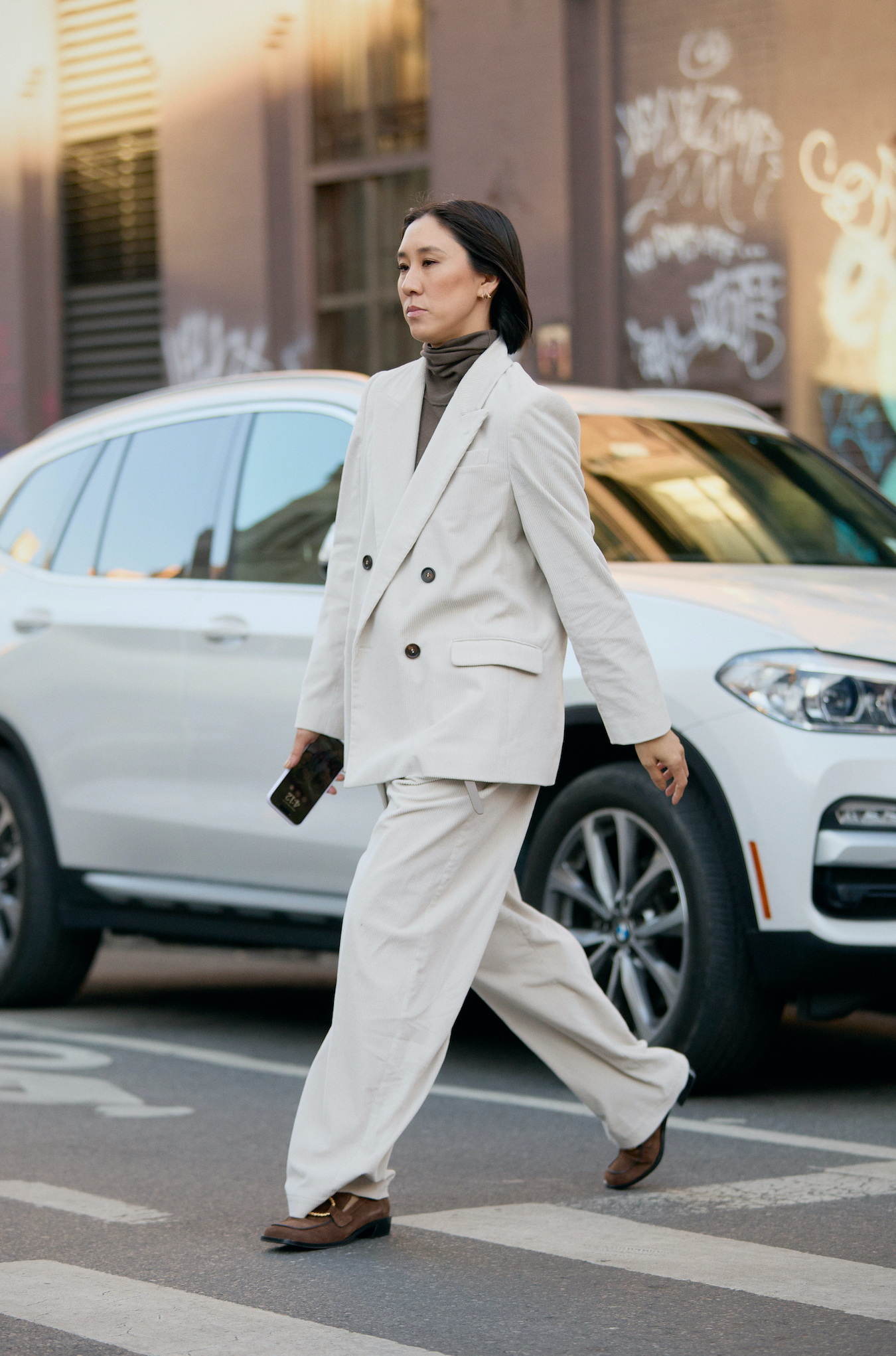 Brown Loafers Outfit Idea — Winter Work Outfits