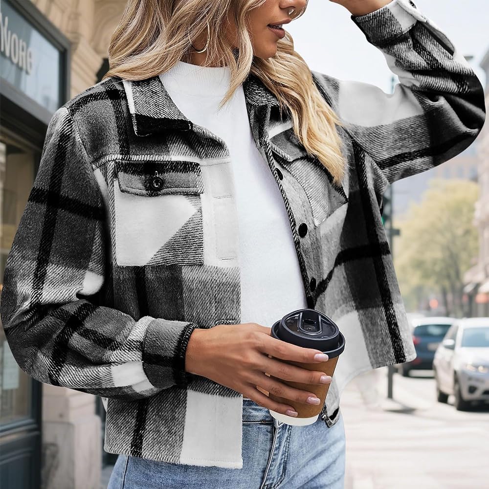 Plaid Coat Over Ripped Jeans and Platform Boots — Winter Streetwear Outfits