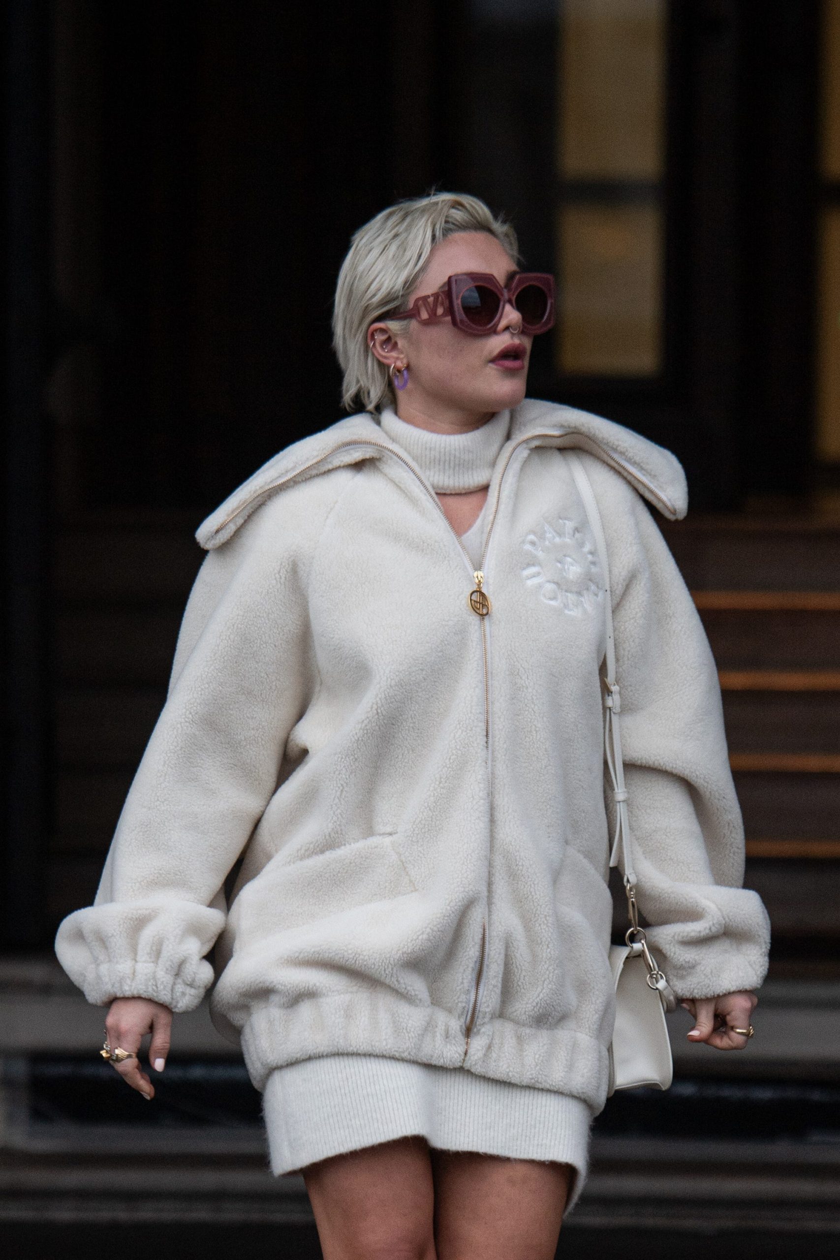 Cream Fleece Jacket with Matching Set Cream Fleece Jacket with Matching Set — Fleece Jacket Outfits