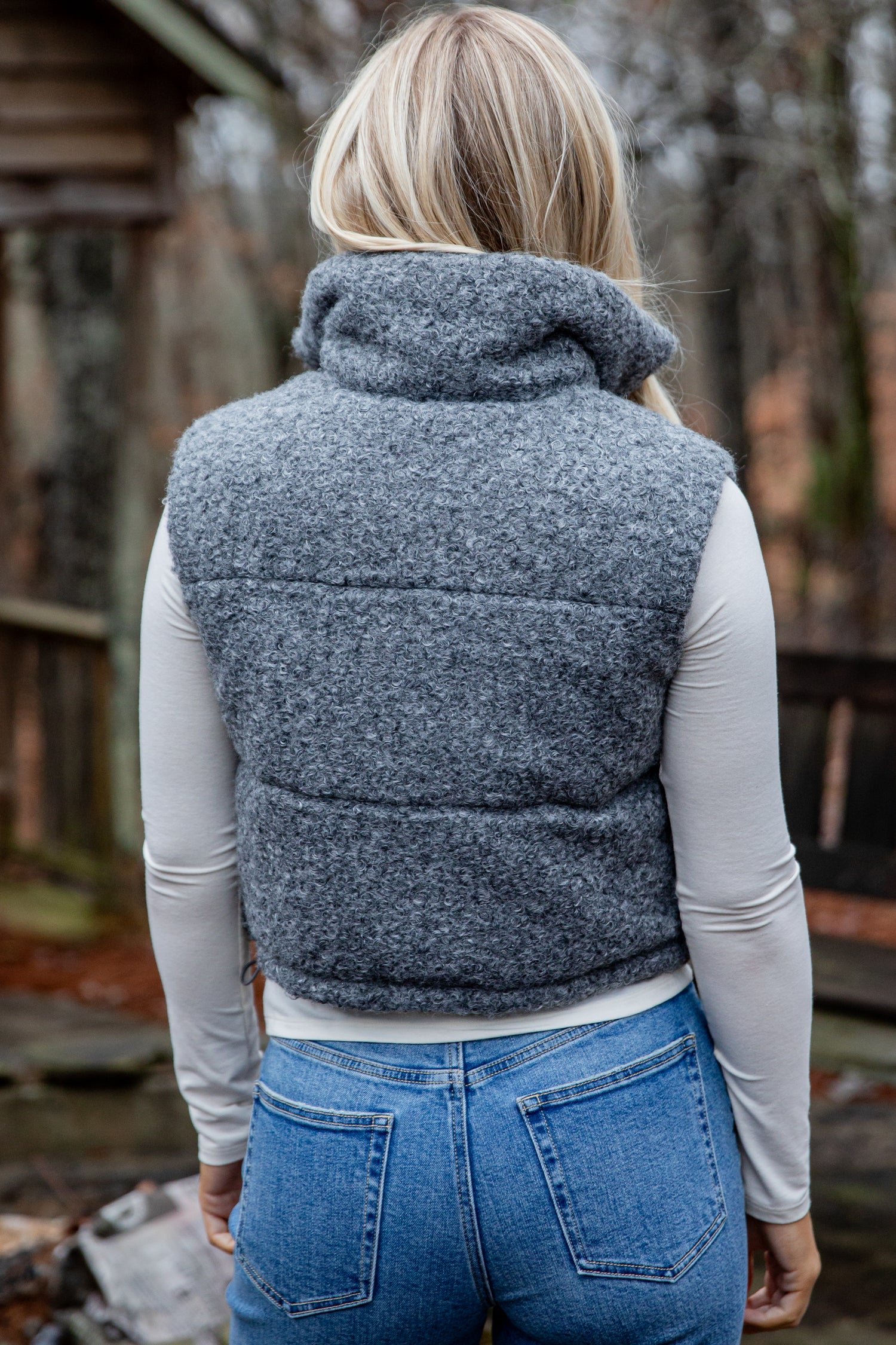 Blue Denim Jeans Outfit Idea Blue Denim Jeans Outfit Idea — Puffer Vest Outfits