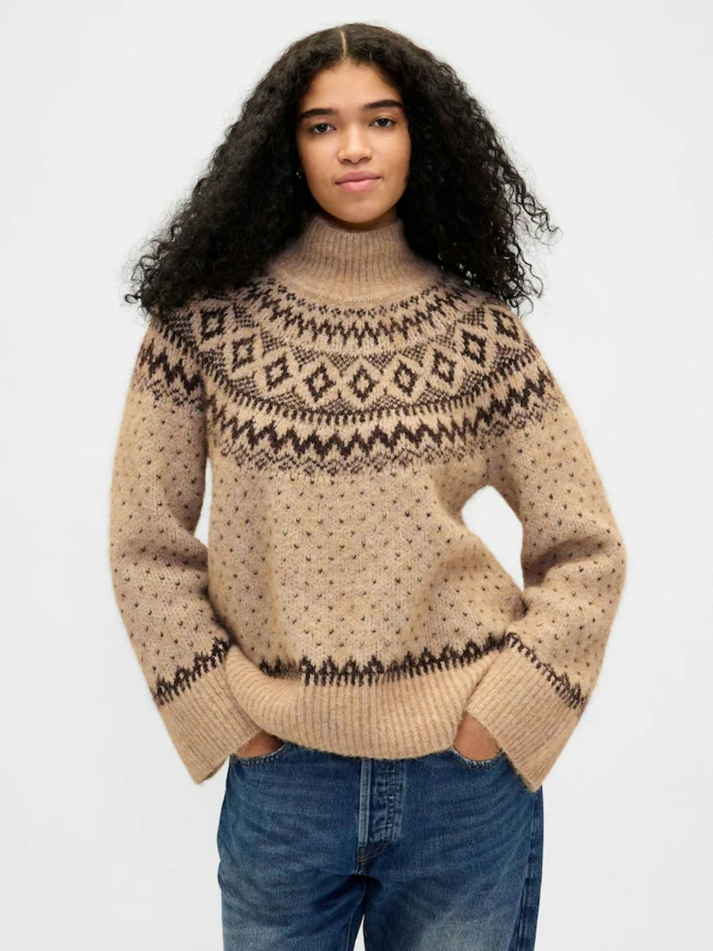 Cozy Fair Isle Turtleneck with Jeans Cozy Fair Isle Turtleneck with Jeans — Fair Isle Sweater Outfits