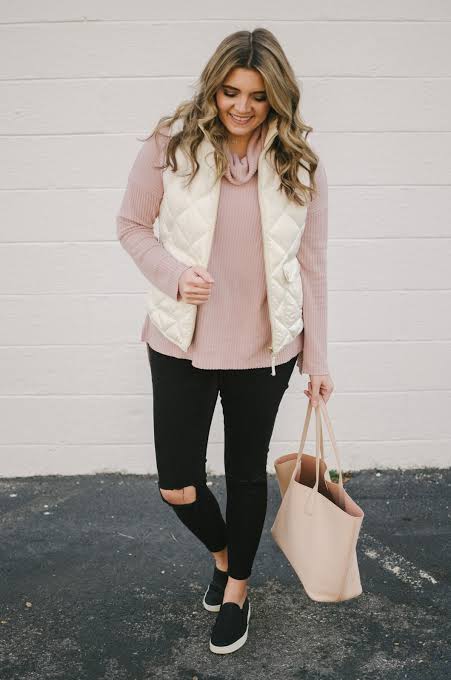 Three-Quarter Outfit Idea Three-Quarter Outfit Idea — Puffer Vest Outfits