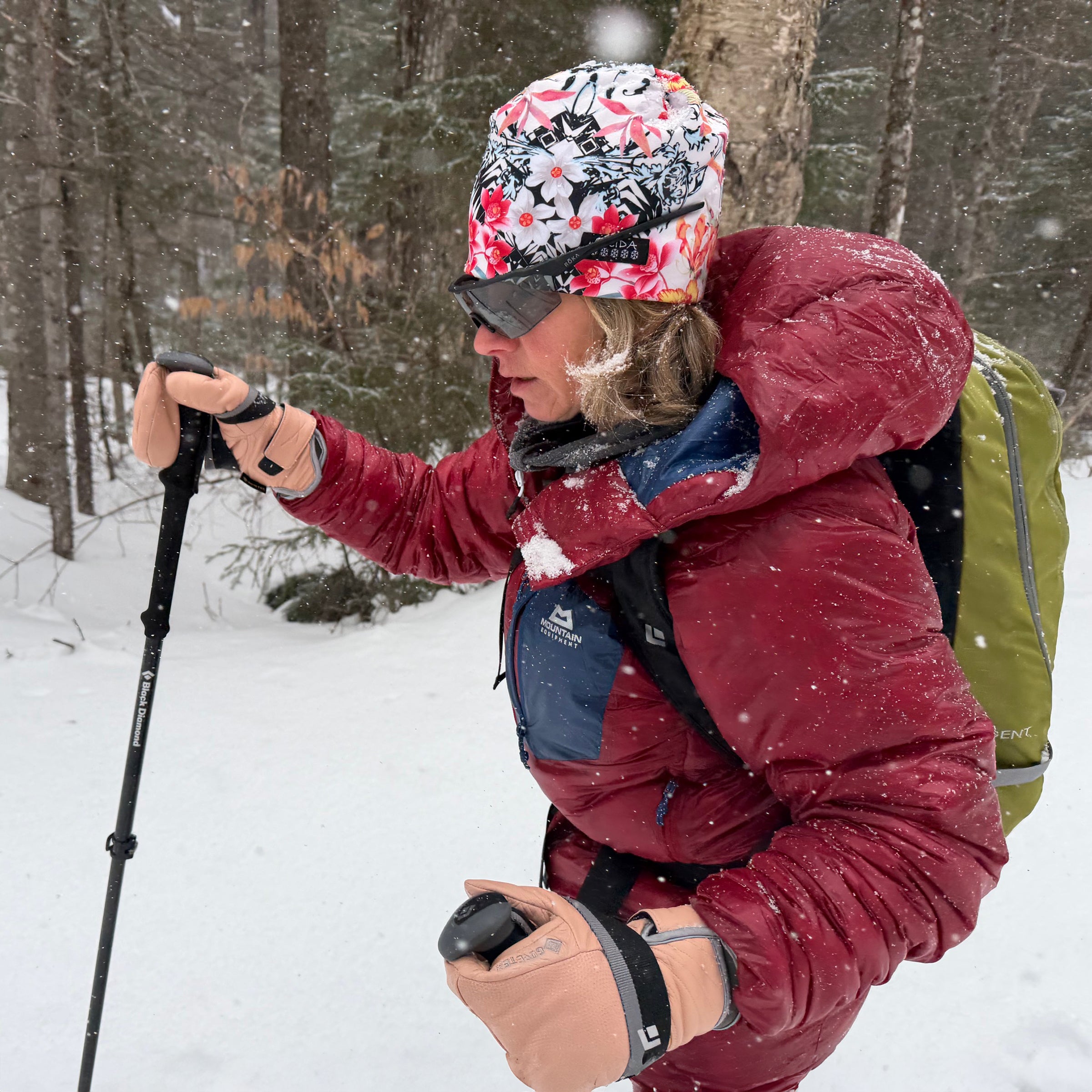 Oversized Puffer and Patterned Beanie for Extreme Cold Oversized Puffer and Patterned Beanie for Extreme Cold — Winter Hiking Outfits