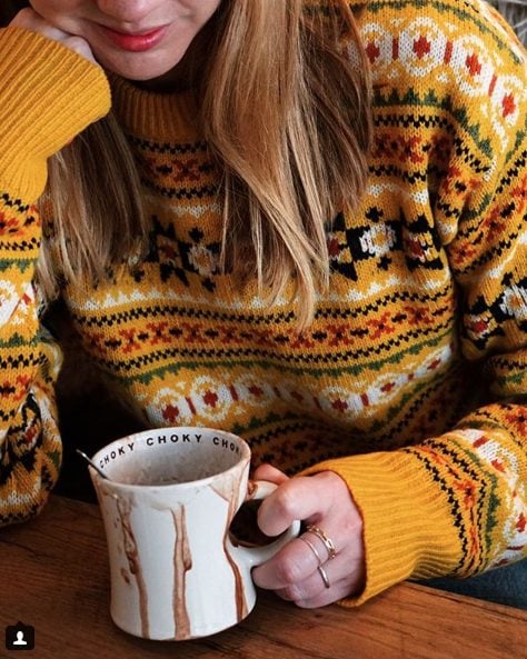 Vibrant Yellow Fair Isle Sweater Detail Vibrant Yellow Fair Isle Sweater Detail — Fair Isle Sweater Outfits