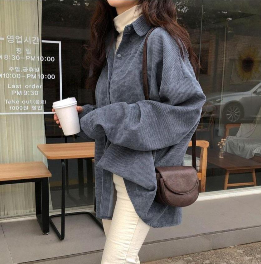 Cozy Corduroy and Knit Layering for a Muted Winter Palette — Grunge Winter Outfits