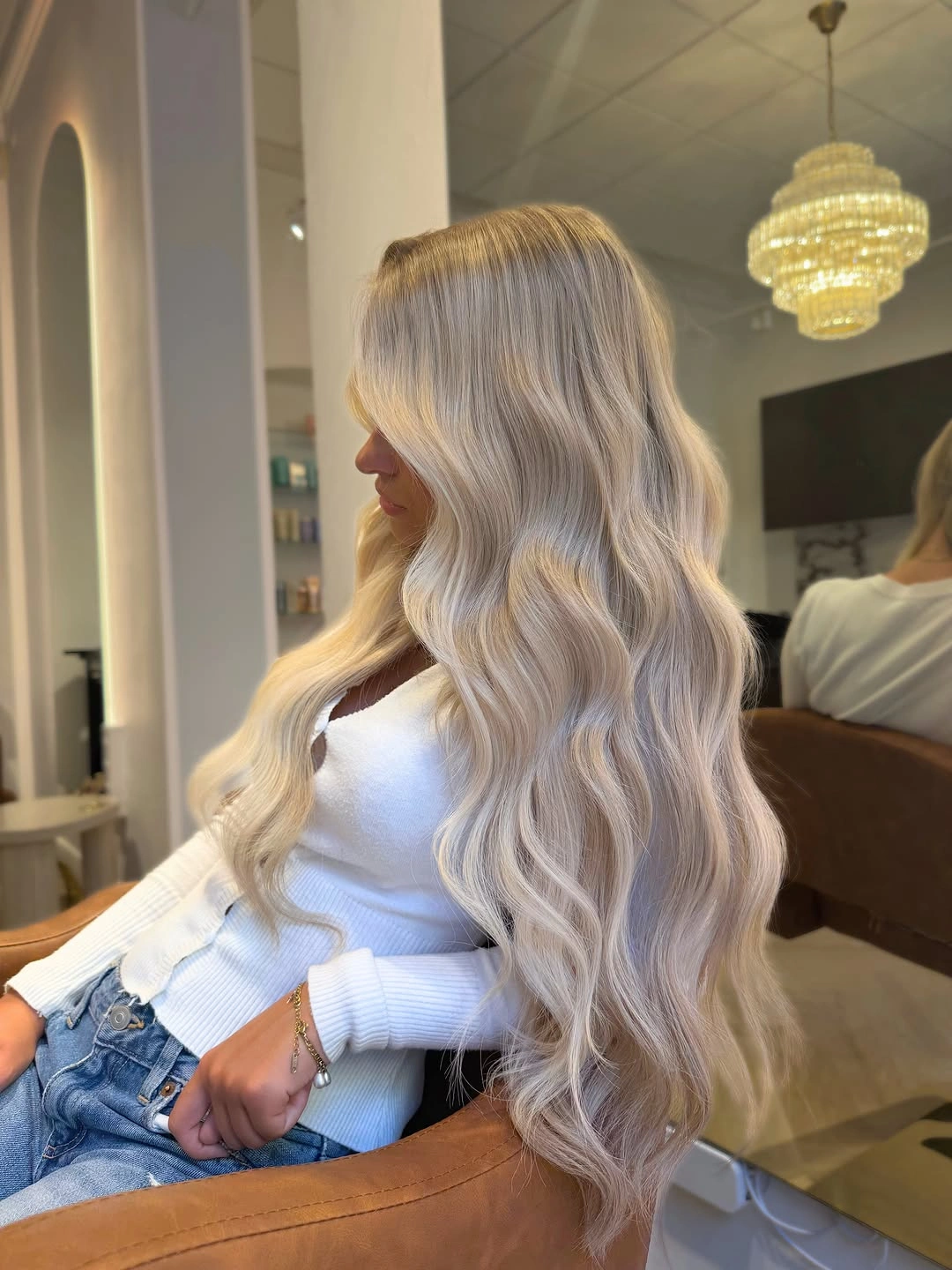 blonde winter hair color ideas Icy Beige Winter Waves