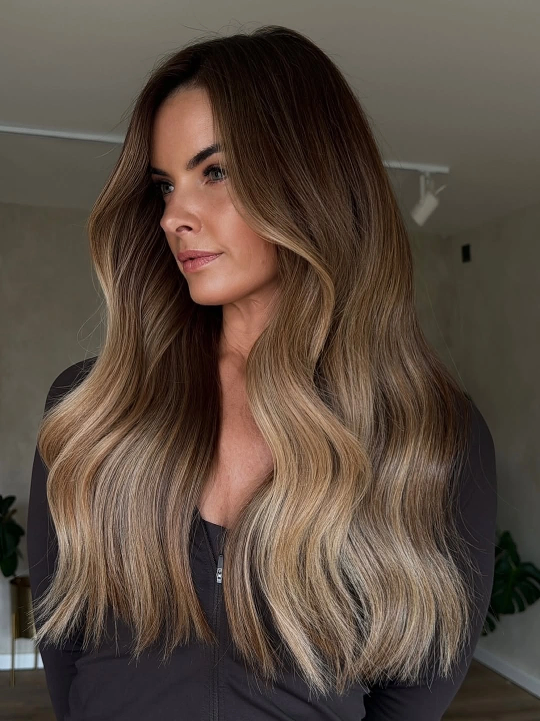 bronde balayage hair color Dimensional Brunette Bronde With Caramel Ribbons