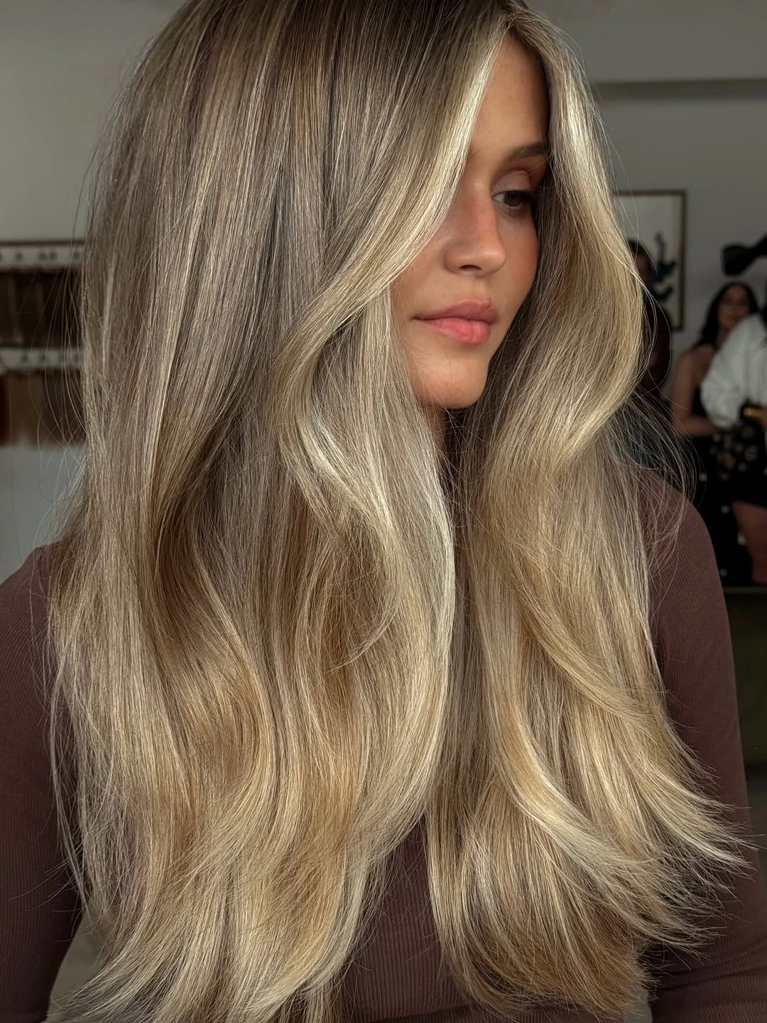 bronde balayage hair color Neutral Bronde With Creamy Blonde Ribbons