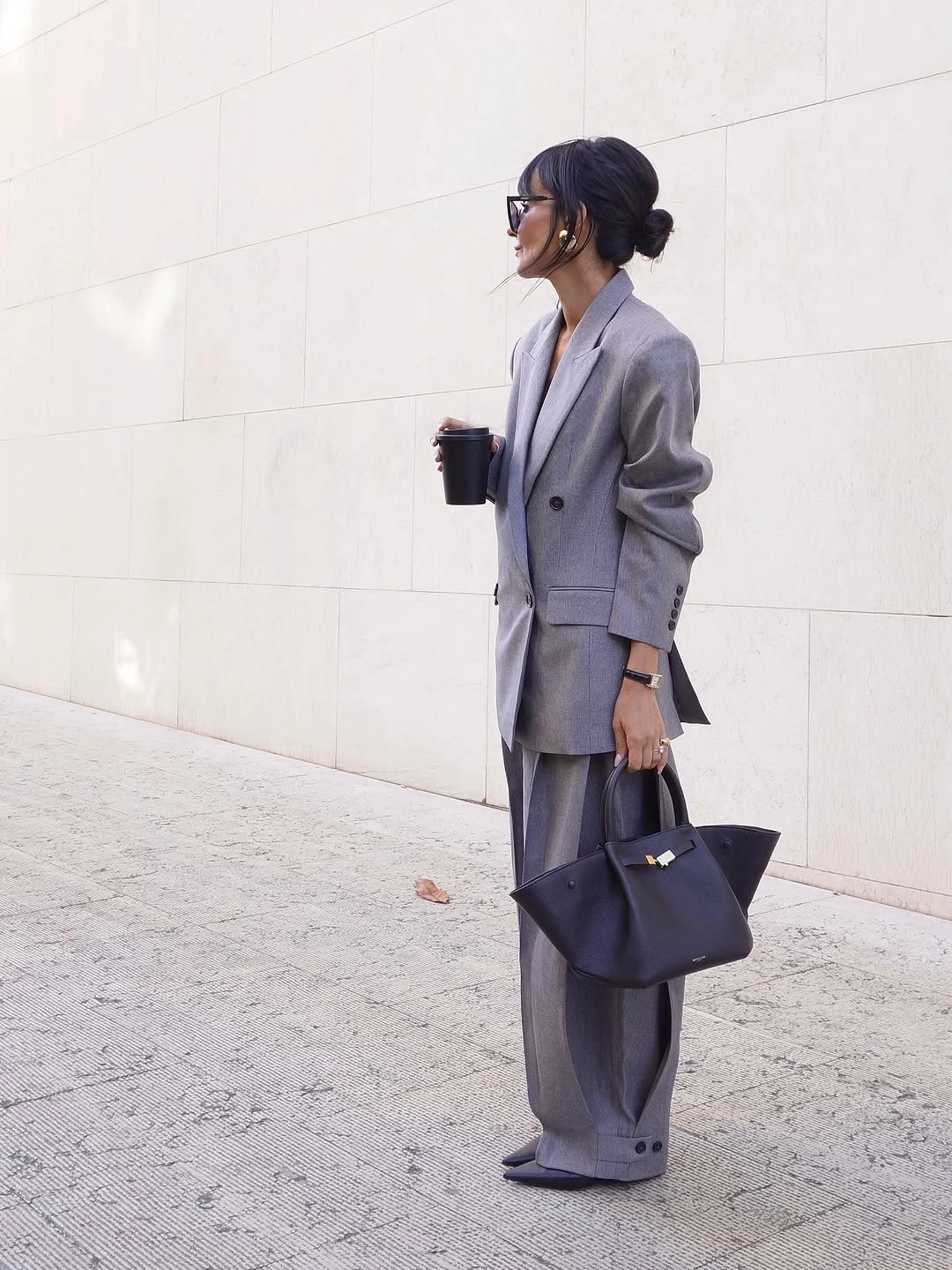 business casual dress code for women Soft Gray Suiting For Effortless Minimalism