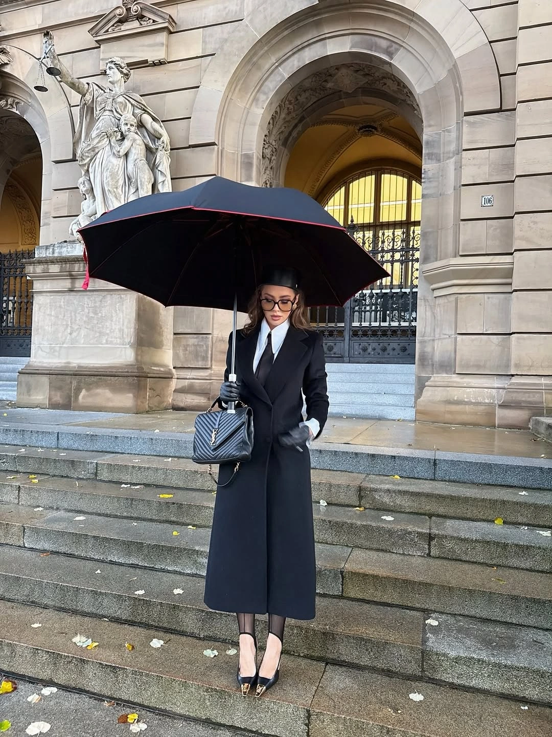 business casual dress code for women Classic Black Tailoring For Rainy City Days