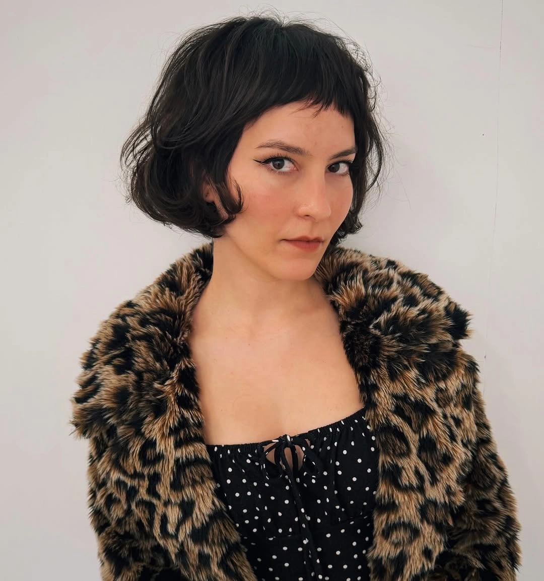 chic bobbed hair Black Bob With Playful Volume