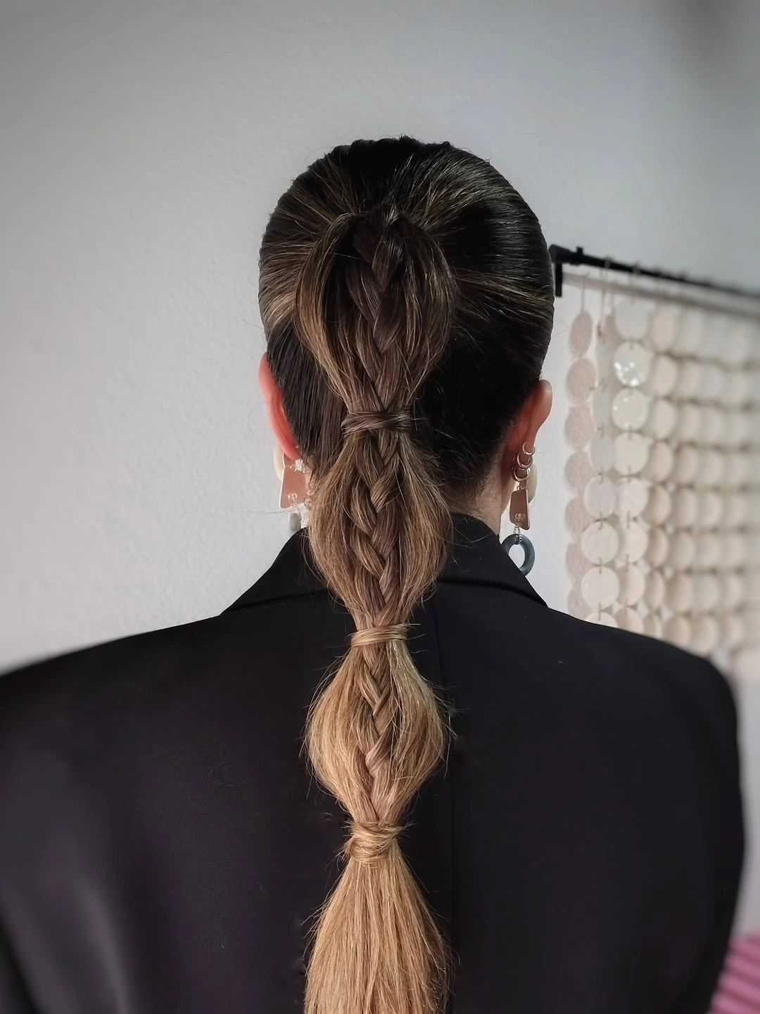 chic bubble braid hairstyle Braided Bubble Ponytail