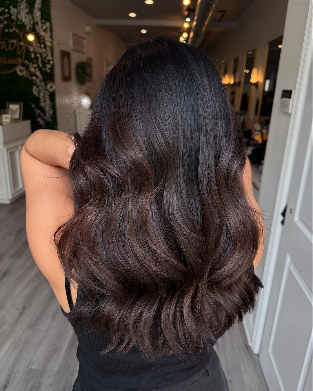 cozy winter hair color ideas for brunettes Deep Brunette With Soft Chocolate Movement