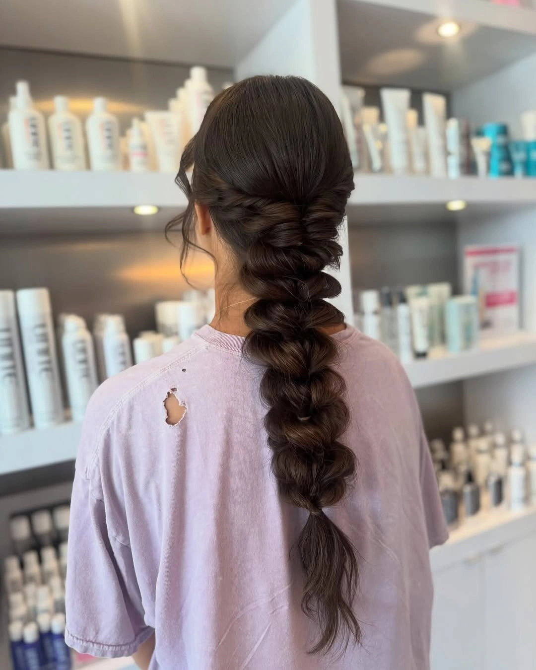 cute braid hairstyle for women Soft Bubble Braid With A Relaxed Finish