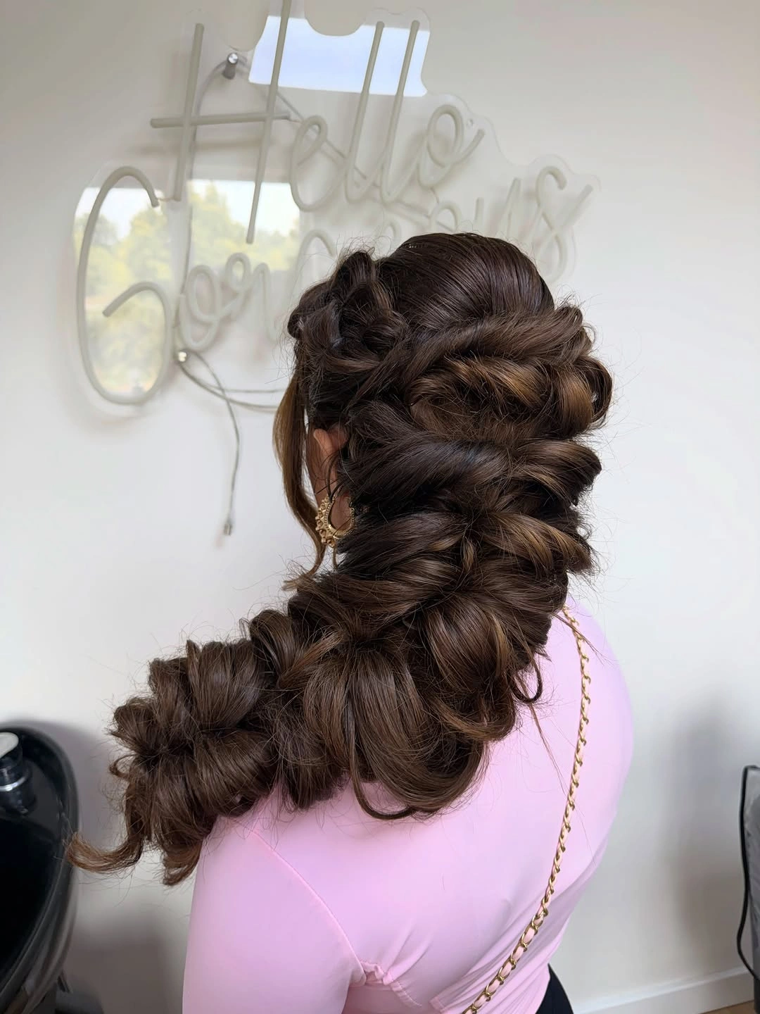 cute braid hairstyle for women Voluminous Braided Updo With Soft Waves