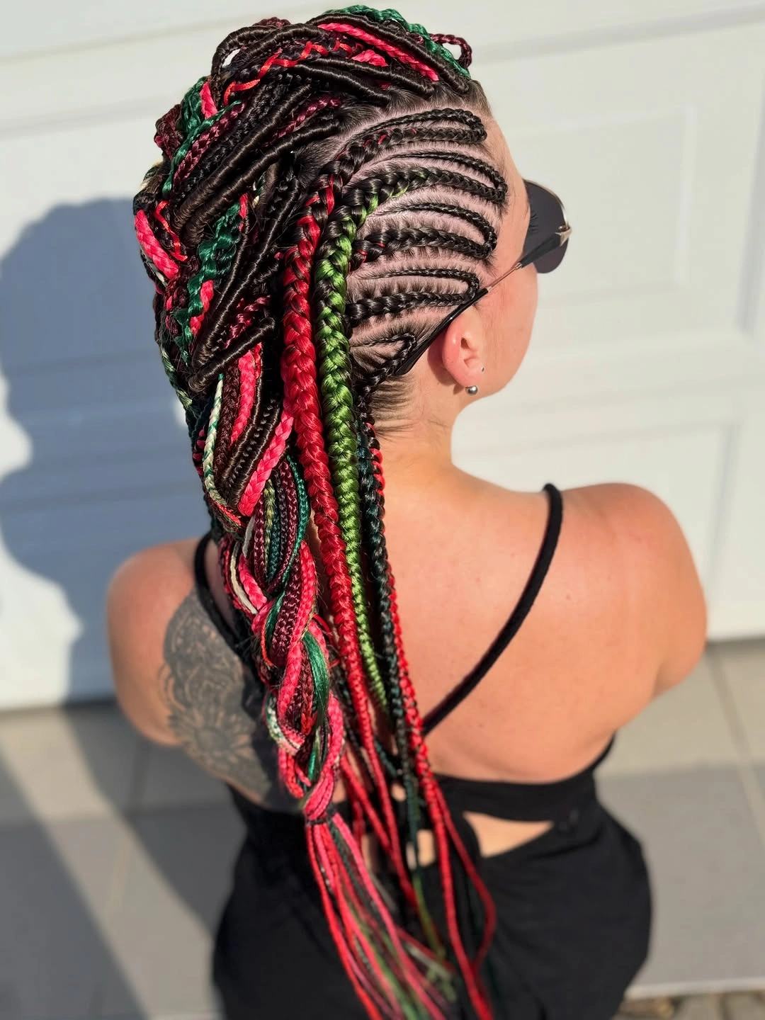 cute braid hairstyle for women Colorful Braided Ponytail With A Bold Finish