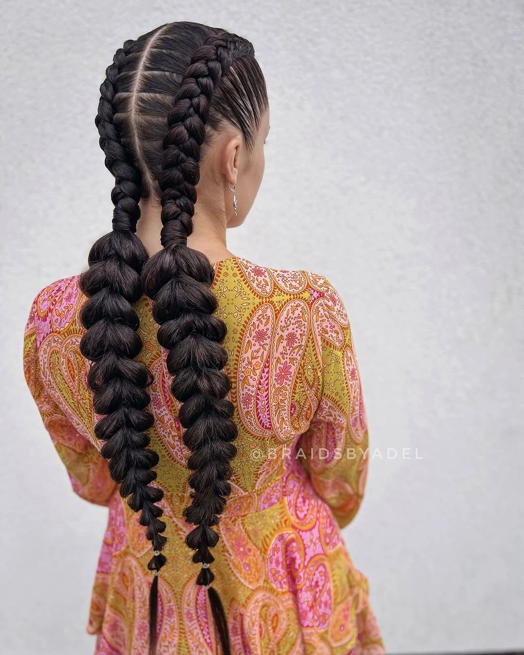 dragon braid hairstyle Bold Double Bubble Dragon Braids