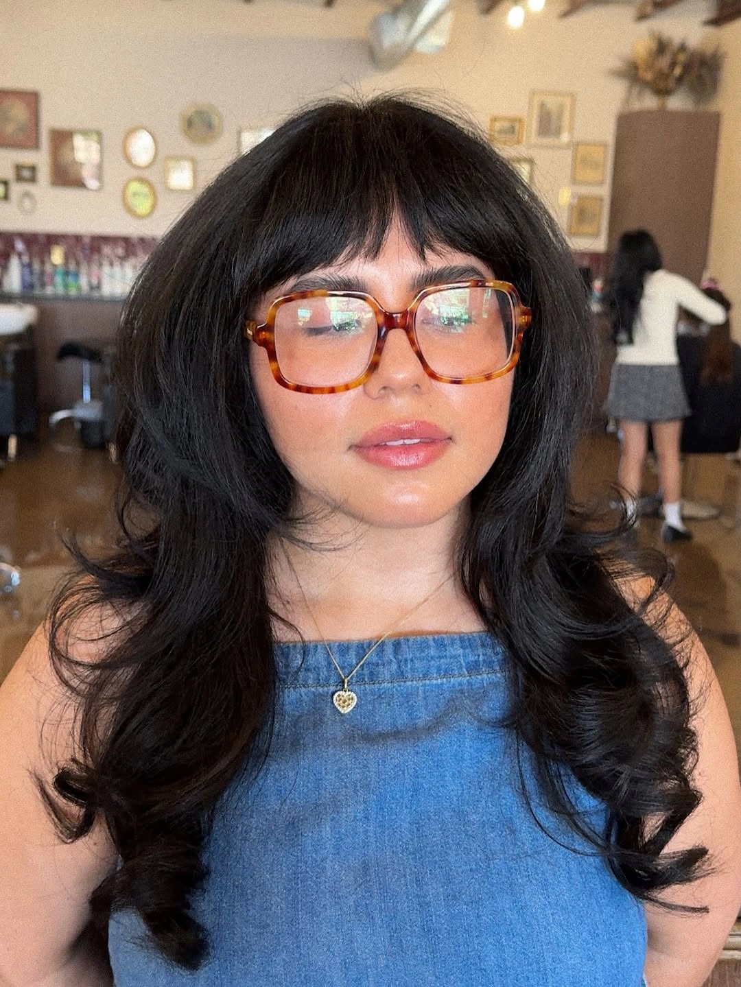 haircuts for plus size women 2027 Butterfly Layers With Full Curtain Bangs