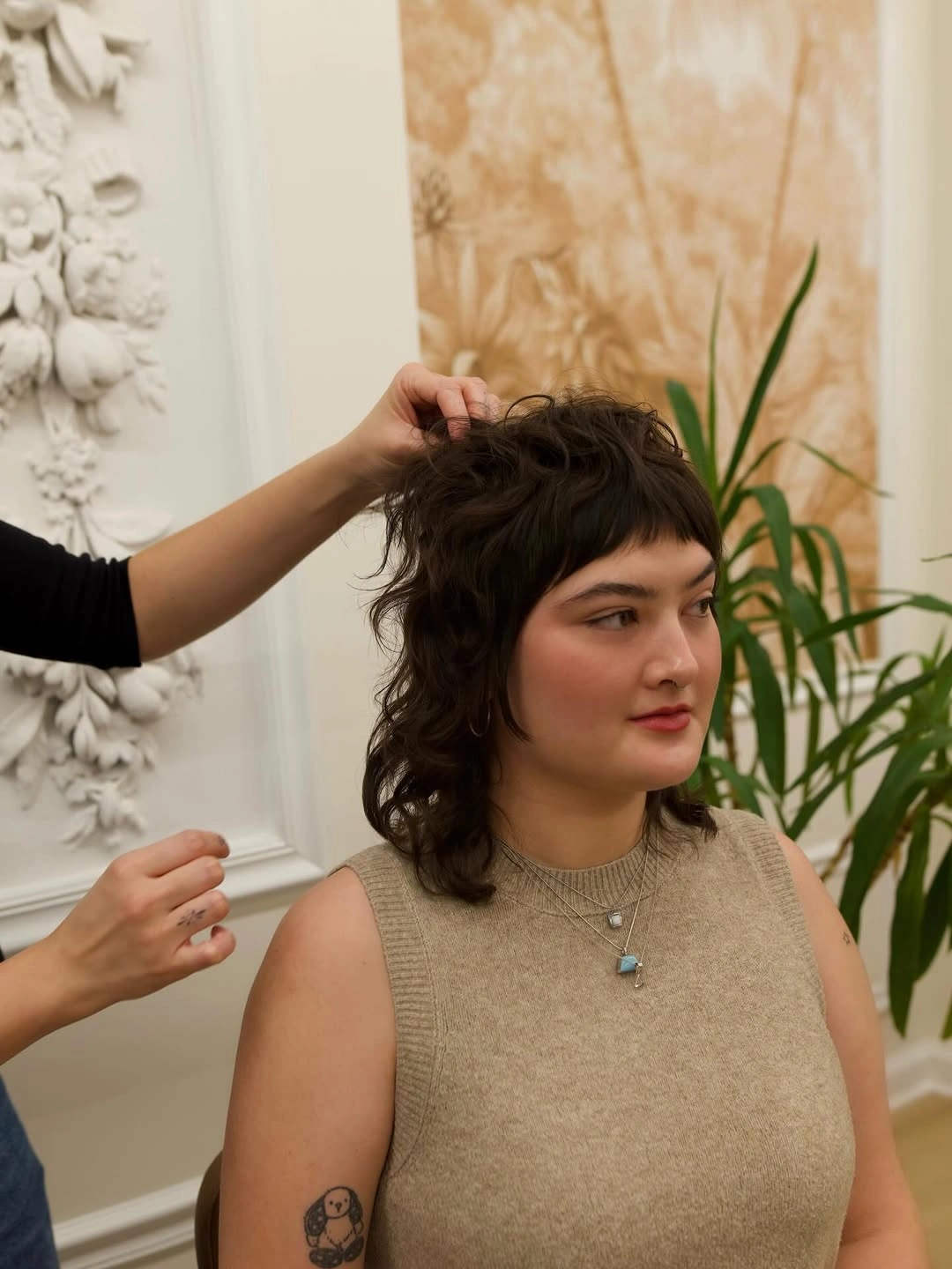 haircuts for plus size women 2027 Short Curly Shag With Tiny Fringe