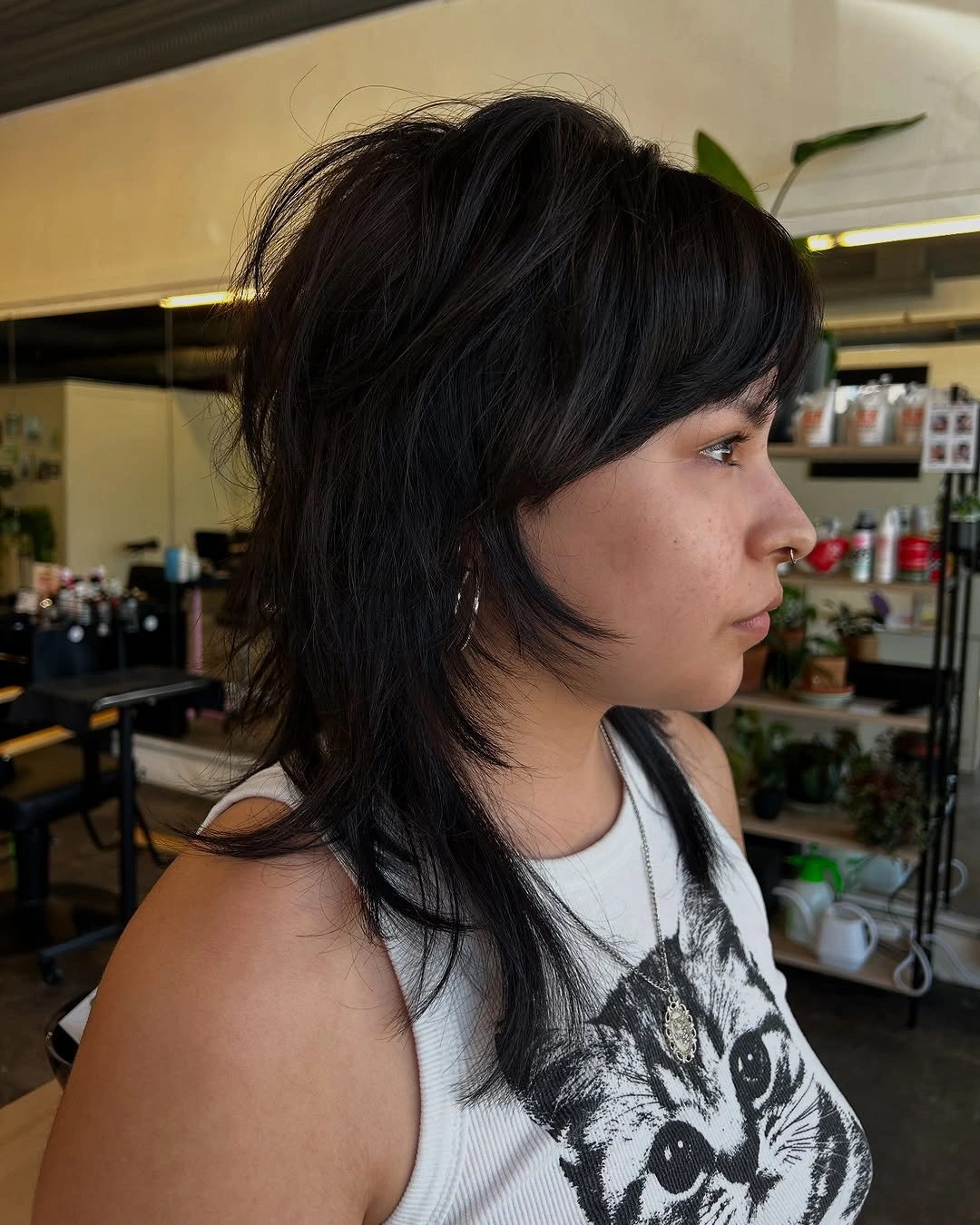 haircuts for plus size women 2027 Textured Wolf Cut With Soft Bangs