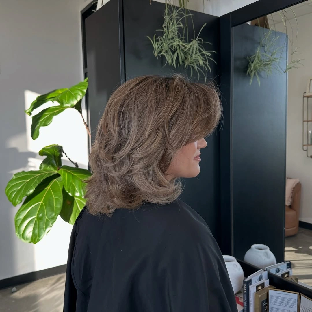 layered bob haircut Soft Ash Bob With Cascading Layers