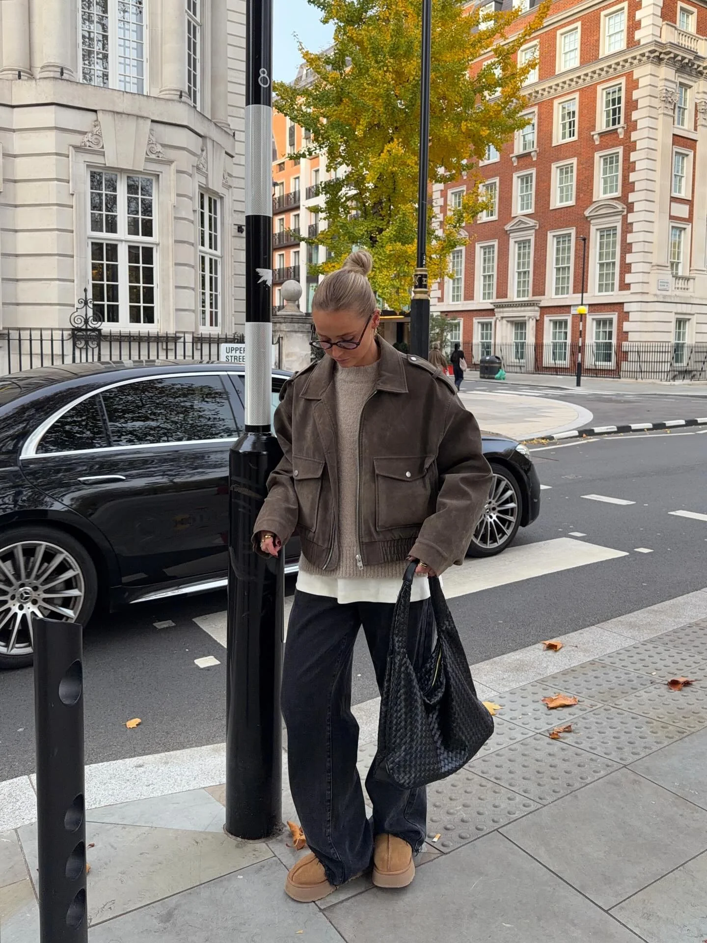 Bomber Jacket Layered Over Knitwear for a Casual Winter Church Look Bomber Jacket Layered Over Knitwear for a Casual Winter Church Look — Winter Church Outfits