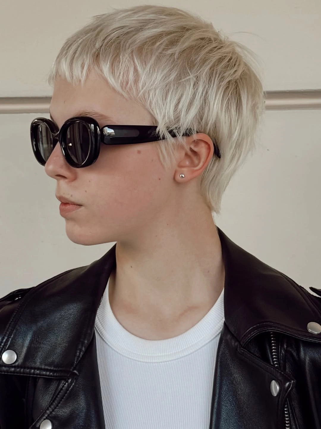 modern haircut for women Platinum Ultra Short Pixie