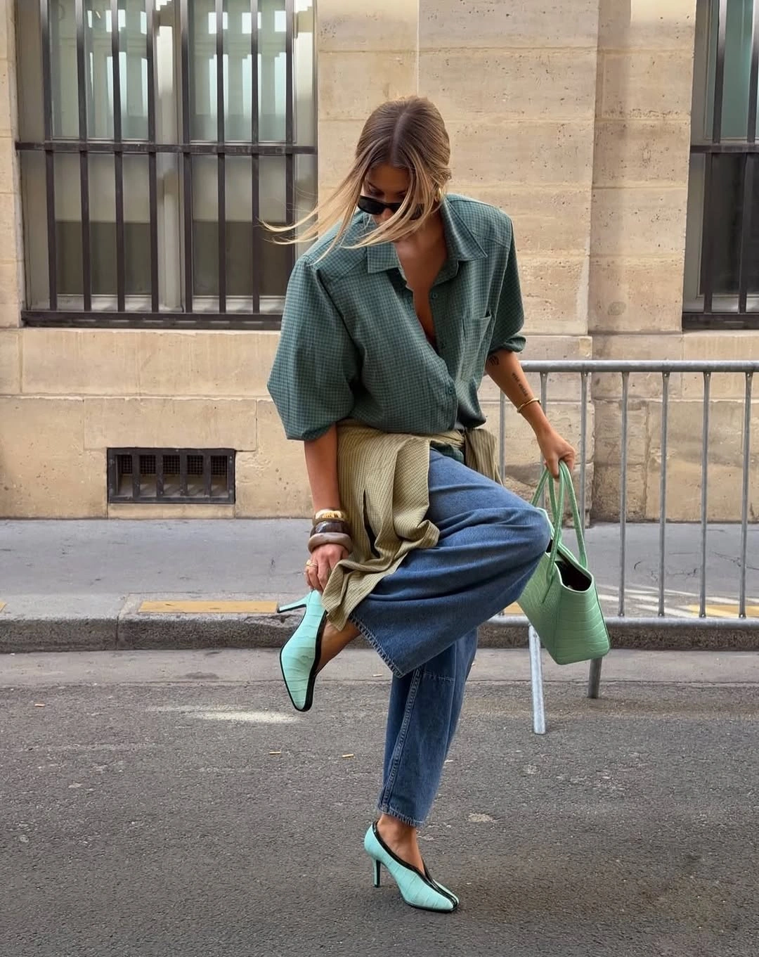 november fashion trends 2026 Soft Green Layers With A Parisian Attitude