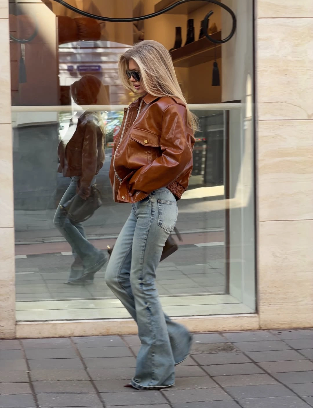 november fashion trends 2026 Warm Brown Leather And Relaxed Denim
