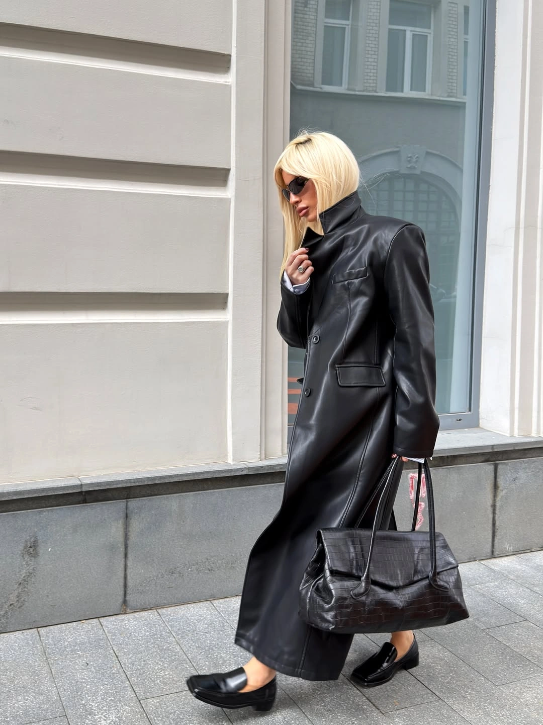 november fashion trends 2026 Long Black Leather With Minimalist Polish