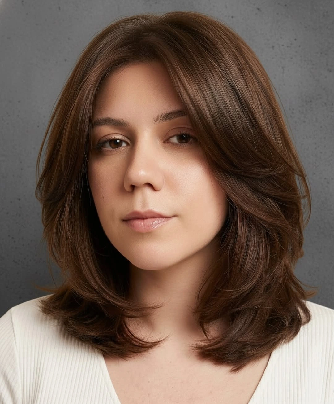 november haircut ideas 2026 Polished Medium Brunette Layers
