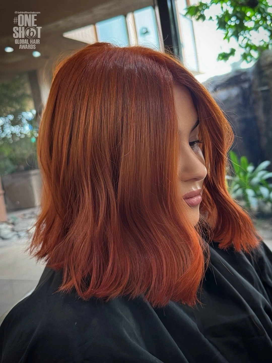 november haircut ideas 2026 Copper Shoulder Length Cut With Soft Bangs