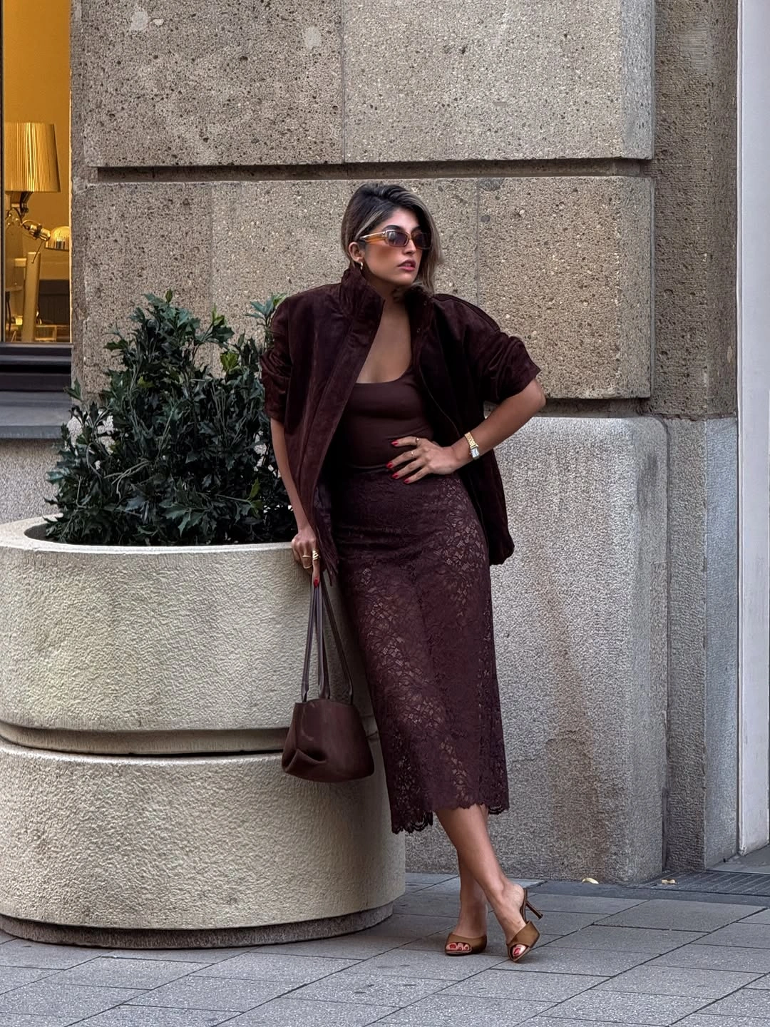 november outfits ideas 2026 Chocolate Layers For An Evening Out