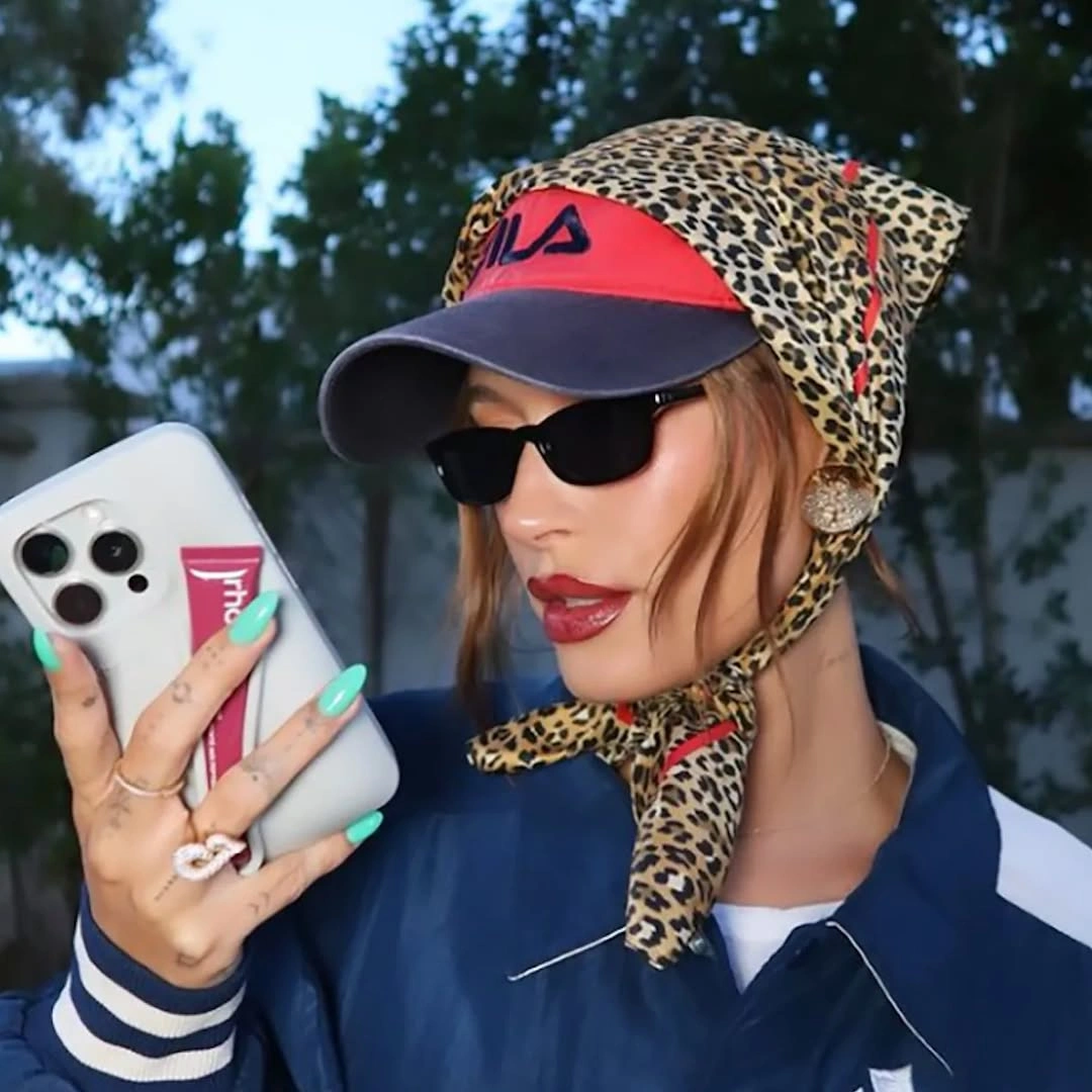 scarf hairstyle for women Sporty Leopard Scarf With a Cap