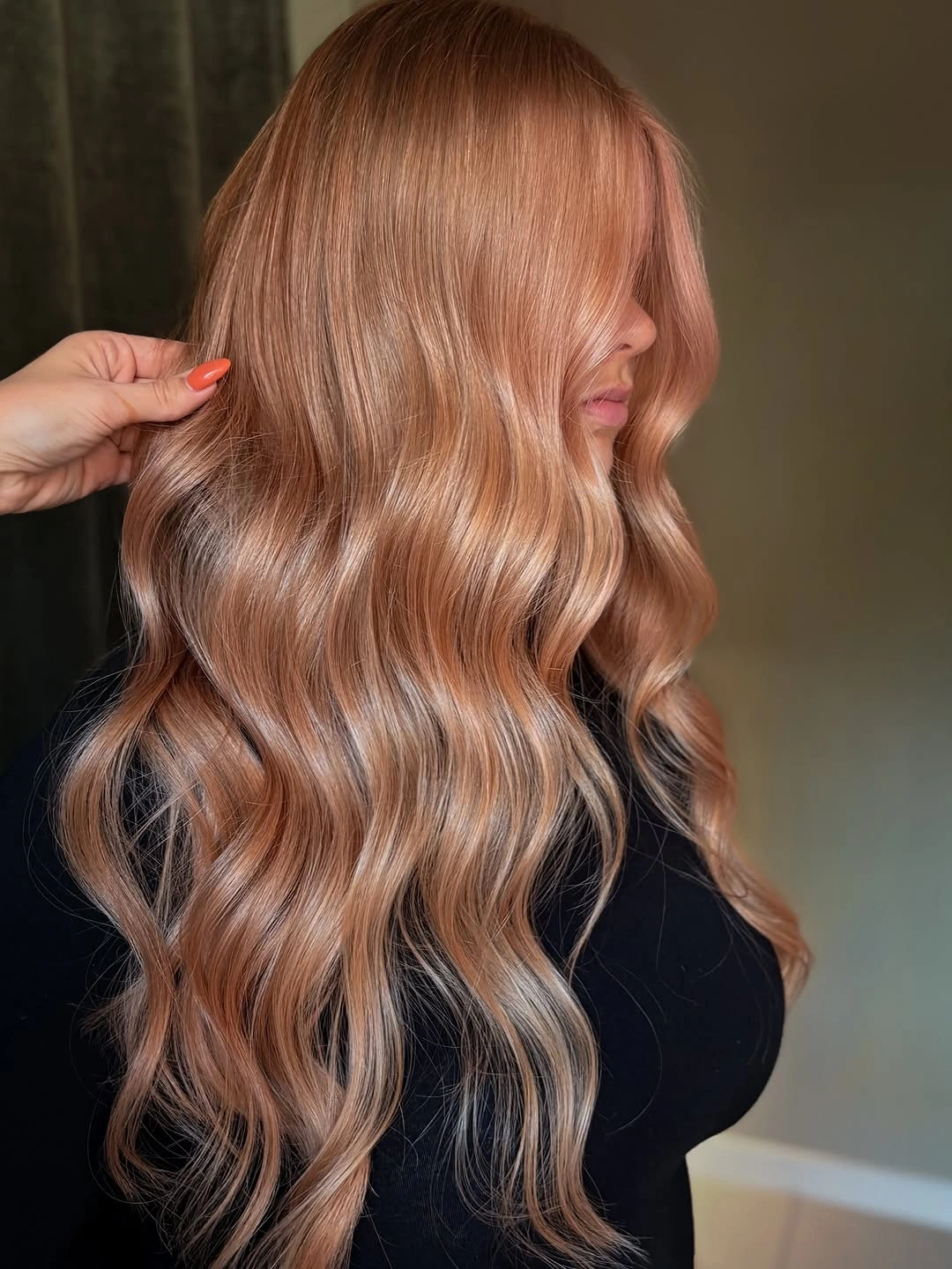 strawberry blond hair color Glossy Rose Strawberry Waves