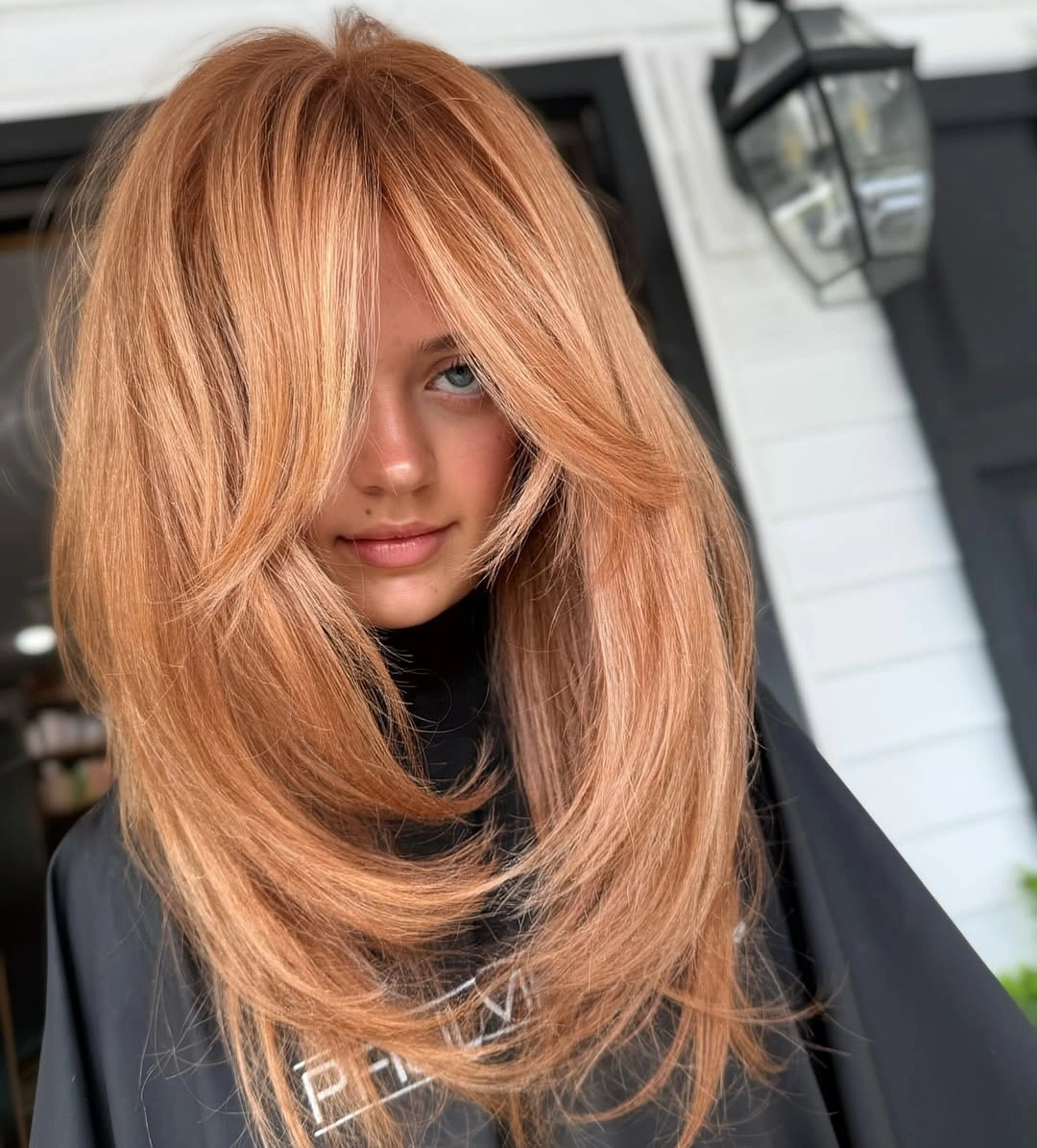 strawberry blond hair color Light Strawberry Blond with Face-Framing Layers