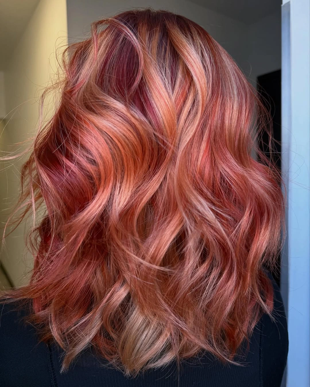 strawberry blond hair color Rich Copper Strawberry Waves