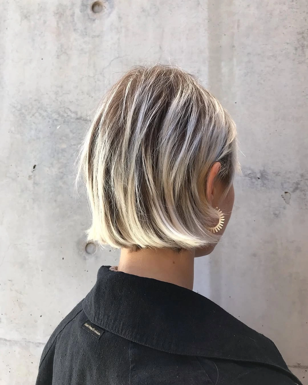 stylish french bob Textured Blonde French Bob With Dimensional Layers