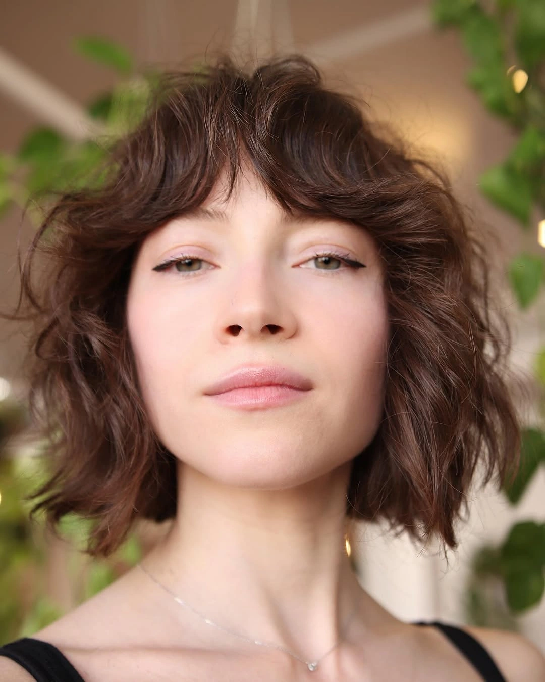 stylish french bob Wavy French Bob With Curtain Bangs